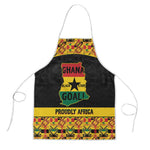 Afro Ghana Football Apron Black Stars Never Fall - Kente Pattern - African Pride