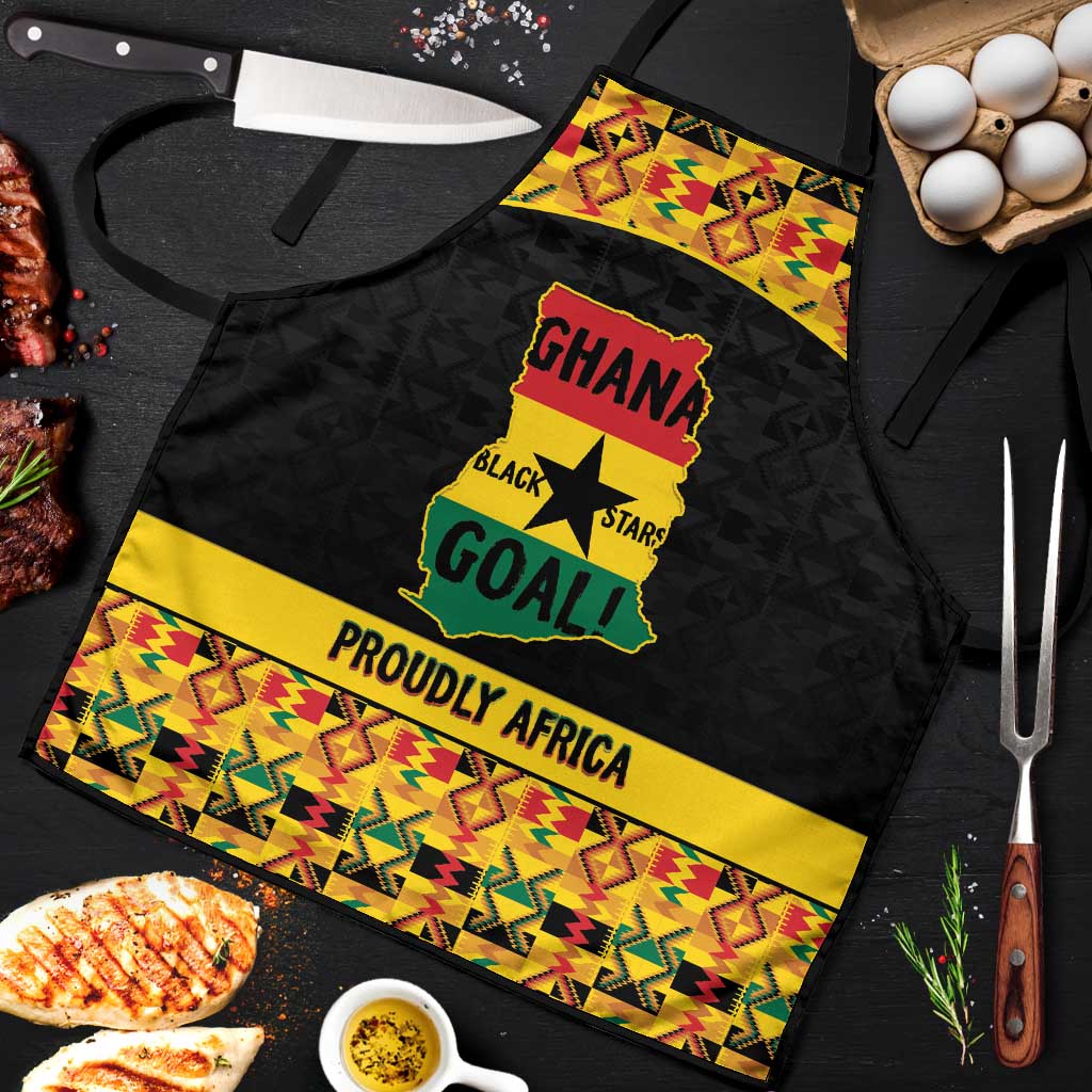 Afro Ghana Football Apron Black Stars Never Fall - Kente Pattern - African Pride
