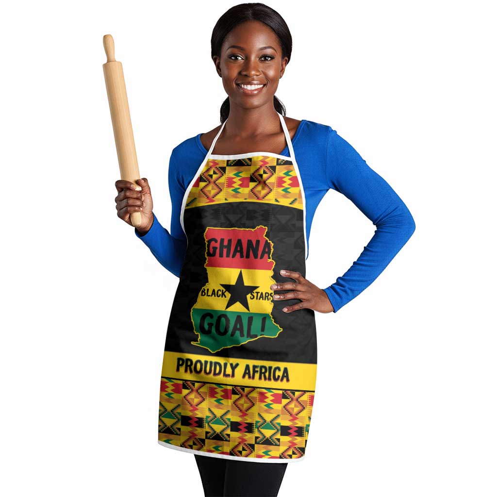Afro Ghana Football Apron Black Stars Never Fall - Kente Pattern - African Pride