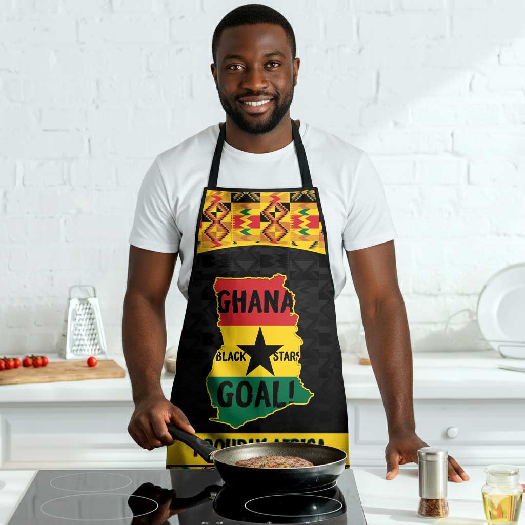 Afro Ghana Football Apron Black Stars Never Fall - Kente Pattern - African Pride