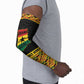 Personalized Afro Ghana Football Arm Sleeves Black Stars Never Fall - Kente Pattern - African Pride