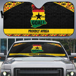 Afro Ghana Football Auto Sun Shade Black Stars Never Fall - Kente Pattern - African Pride