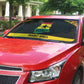 Afro Ghana Football Auto Sun Shade Black Stars Never Fall - Kente Pattern - African Pride