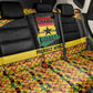 Afro Ghana Football Back Car Seat Cover Black Stars Never Fall - Kente Pattern - African Pride