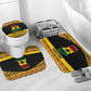 Afro Ghana Football Bathroom Set Black Stars Never Fall - Kente Pattern - African Pride