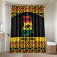 Afro Ghana Football Bathroom Set Black Stars Never Fall - Kente Pattern - African Pride