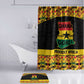 Afro Ghana Football Bathroom Set Black Stars Never Fall - Kente Pattern - African Pride