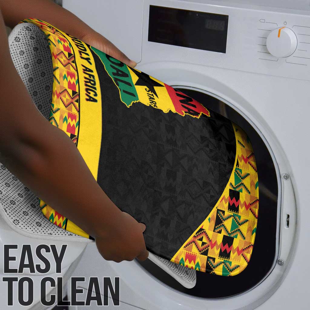 Afro Ghana Football Bathroom Set Black Stars Never Fall - Kente Pattern - African Pride