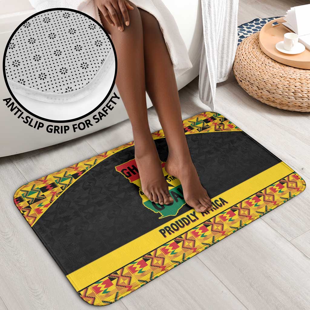 Afro Ghana Football Bathroom Set Black Stars Never Fall - Kente Pattern - African Pride
