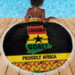 Afro Ghana Football Beach Blanket Black Stars Never Fall - Kente Pattern - African Pride