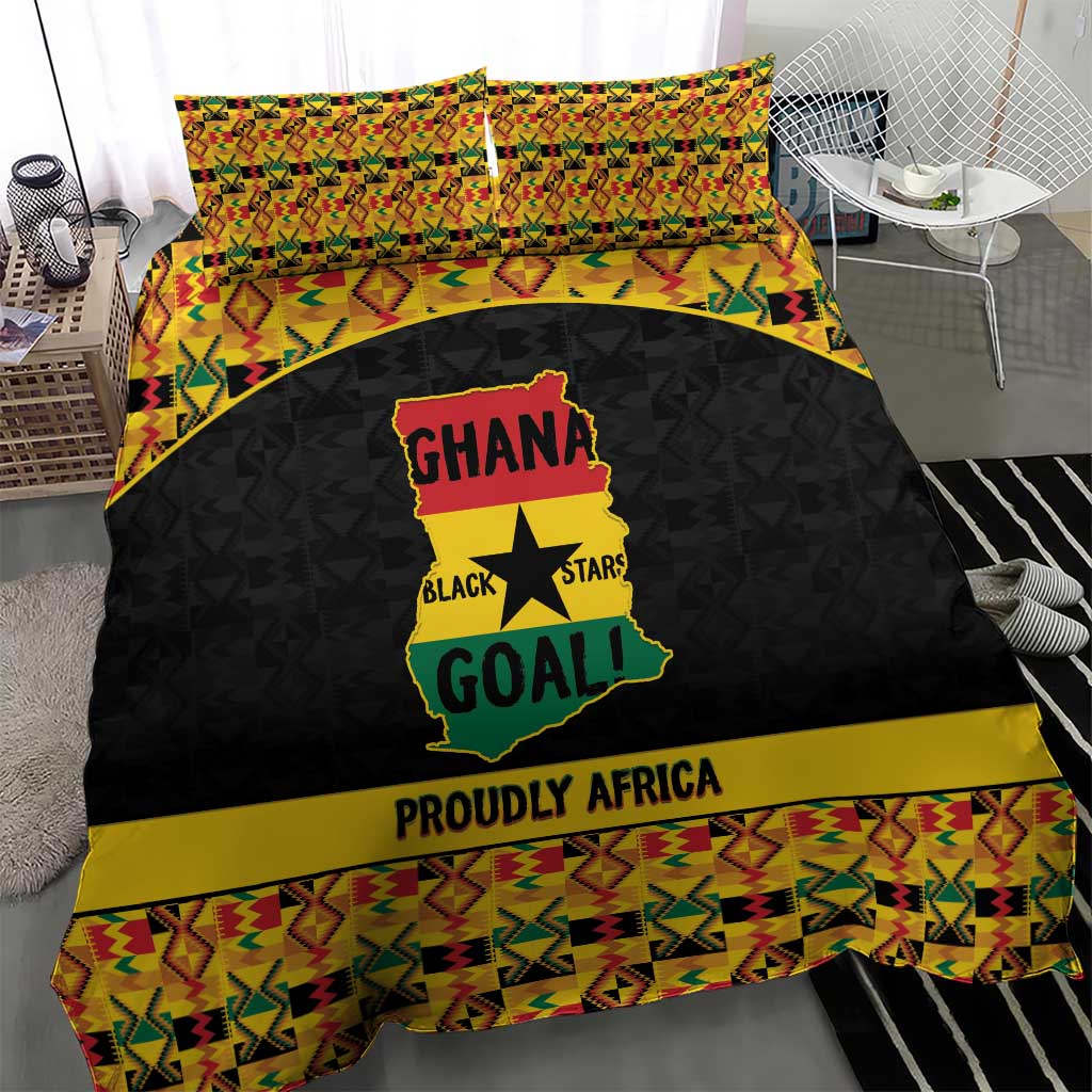Afro Ghana Football Bedding Set Black Stars Never Fall - Kente Pattern - African Pride