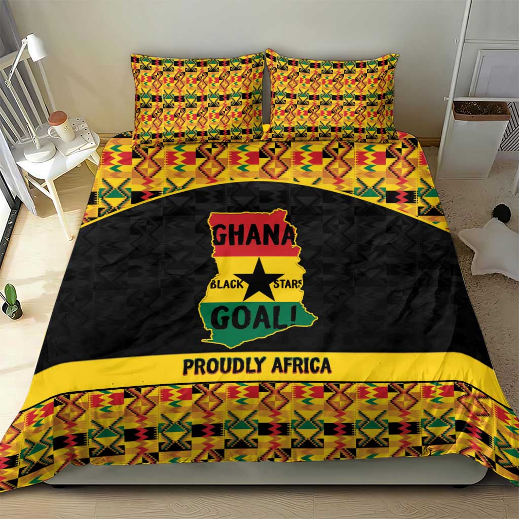 Afro Ghana Football Bedding Set Black Stars Never Fall - Kente Pattern - African Pride
