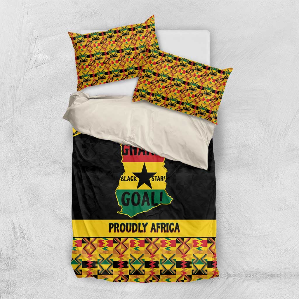 Afro Ghana Football Bedding Set Black Stars Never Fall - Kente Pattern - African Pride