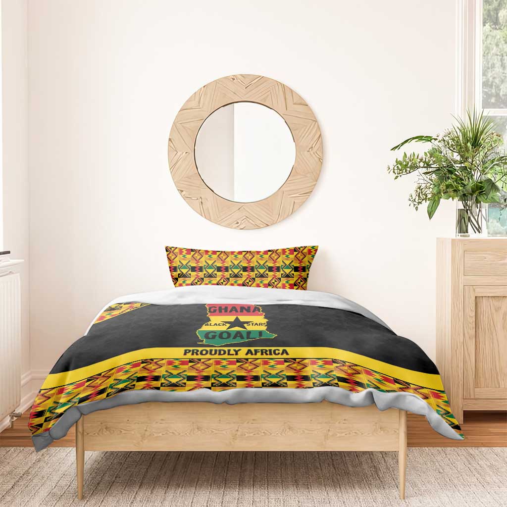 Afro Ghana Football Bedding Set Black Stars Never Fall - Kente Pattern - African Pride