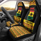 Afro Ghana Football Car Seat Cover Black Stars Never Fall - Kente Pattern - African Pride