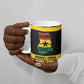 Personalized Afro Ghana Football Ceramic Mug Black Stars Never Fall - Kente Pattern - African Pride