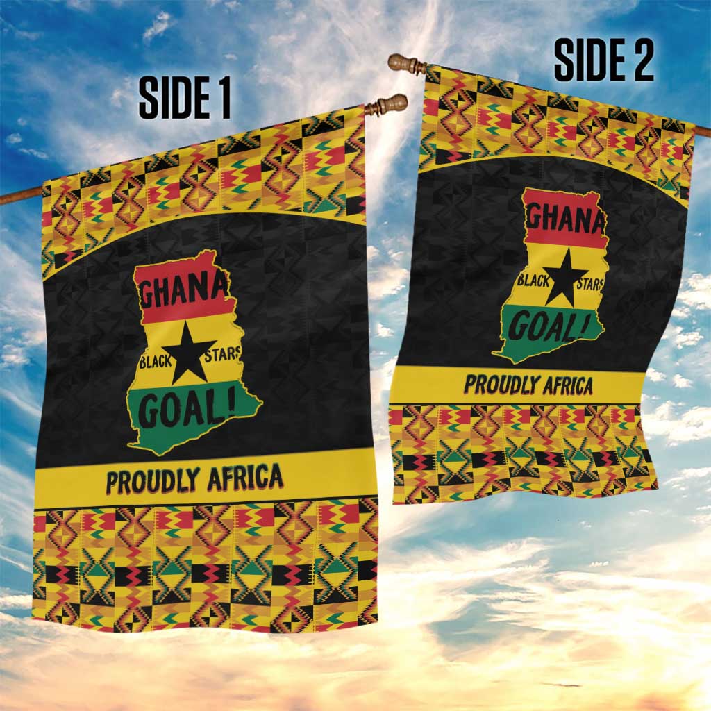 Afro Ghana Football Garden Flag Black Stars Never Fall - Kente Pattern - African Pride