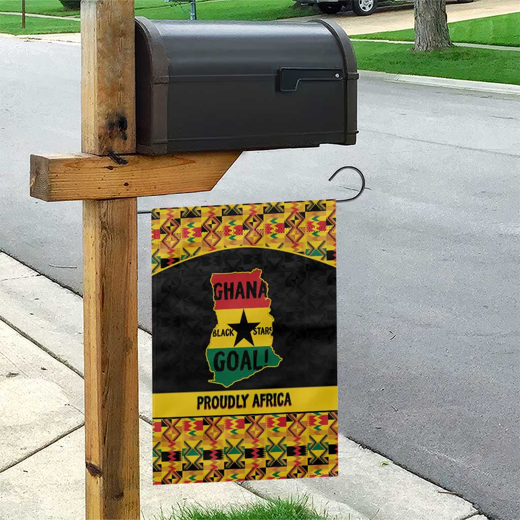 Afro Ghana Football Garden Flag Black Stars Never Fall - Kente Pattern - African Pride