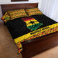 Afro Ghana Football Quilt Bed Set Black Stars Never Fall - Kente Pattern - African Pride