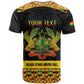 Personalized Afro Ghana Football T shirt Black Stars Never Fall - Kente Pattern LT15