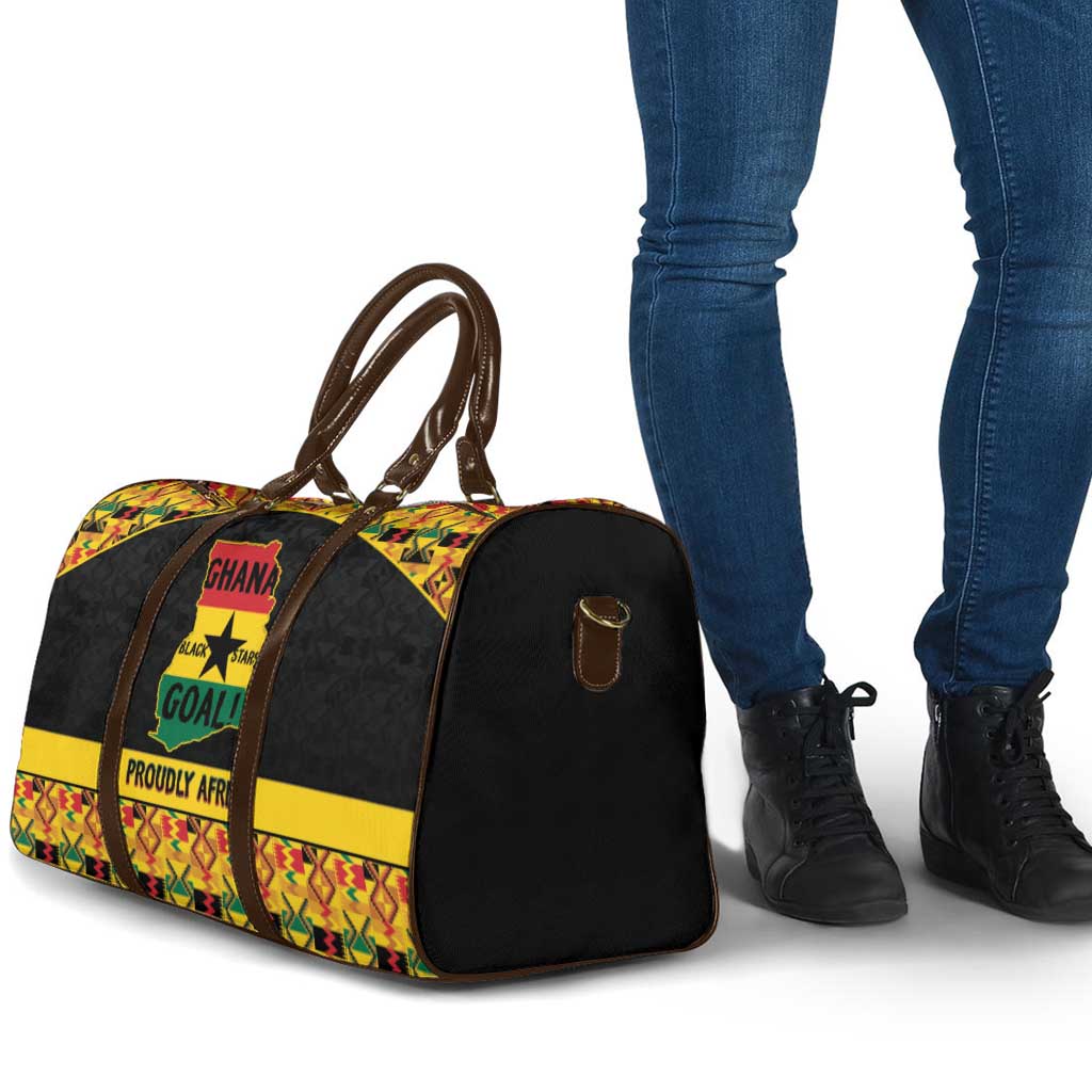 Afro Ghana Football Travel Bag Black Stars Never Fall - Kente Pattern - African Pride