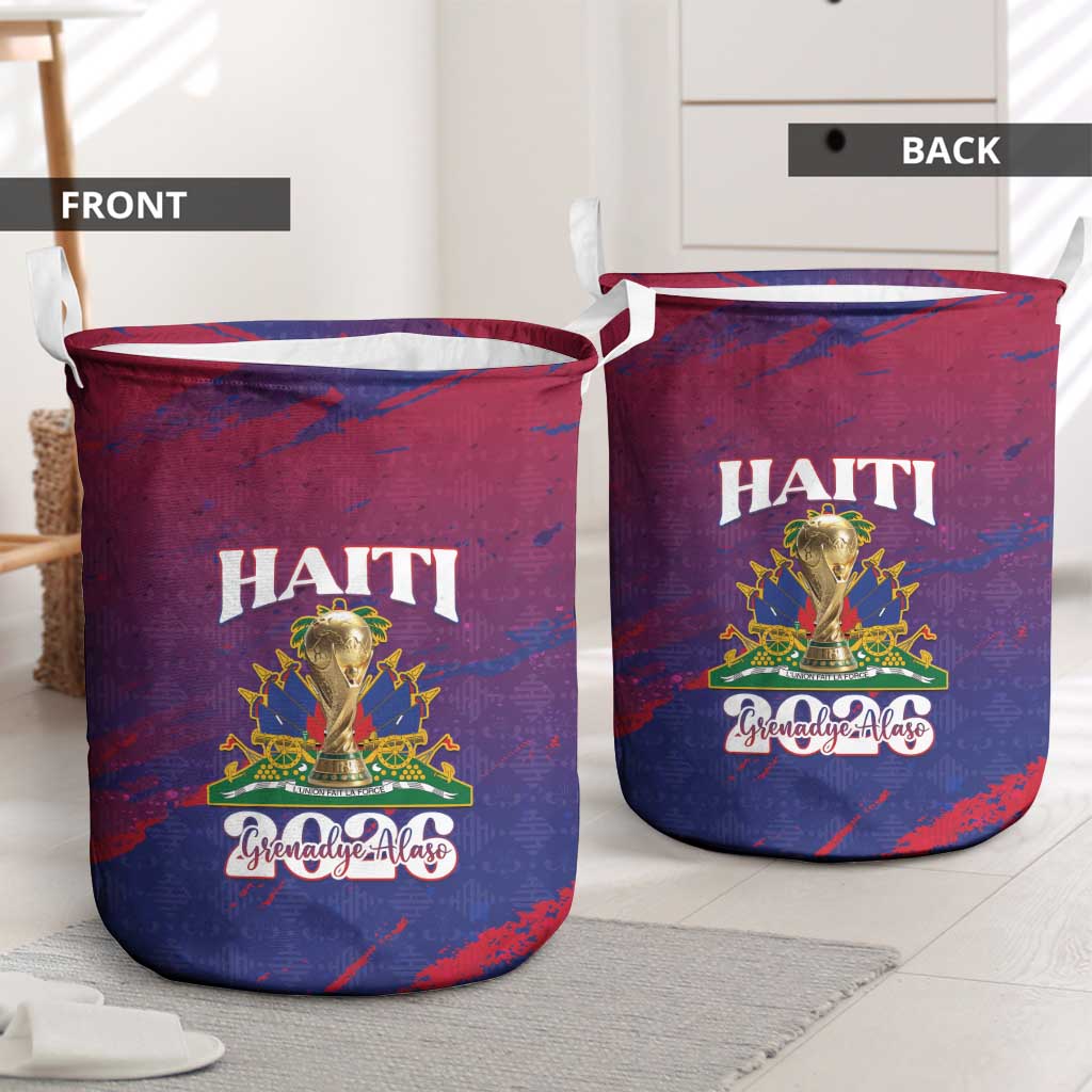 Afro-Haiti Football Laundry Basket 2026 Nou Retounen Anko - African Pride