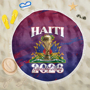 Afro-Haiti Football Beach Blanket 2026 Nou Retounen Anko - African Pride