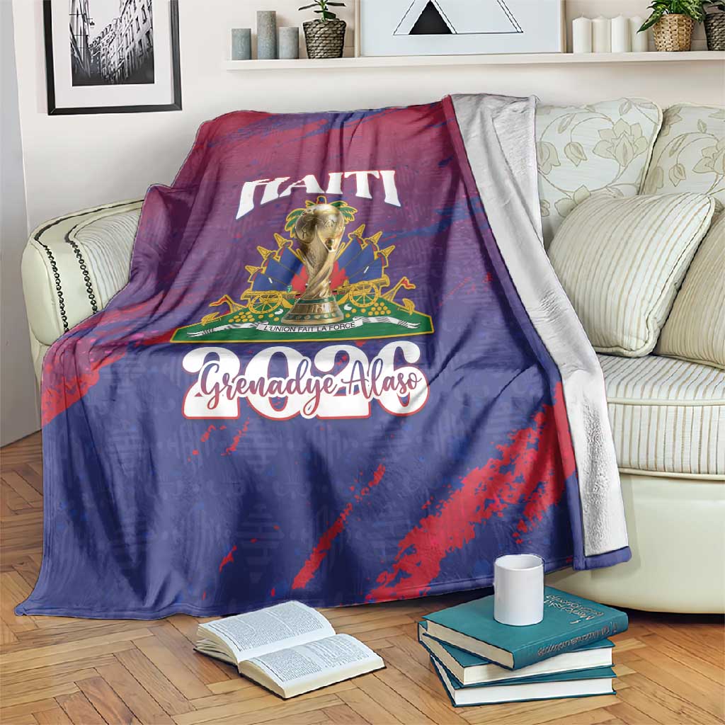 Afro-Haiti Football Blanket 2026 Nou Retounen Anko - African Pride