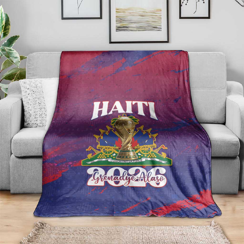 Afro-Haiti Football Blanket 2026 Nou Retounen Anko - African Pride