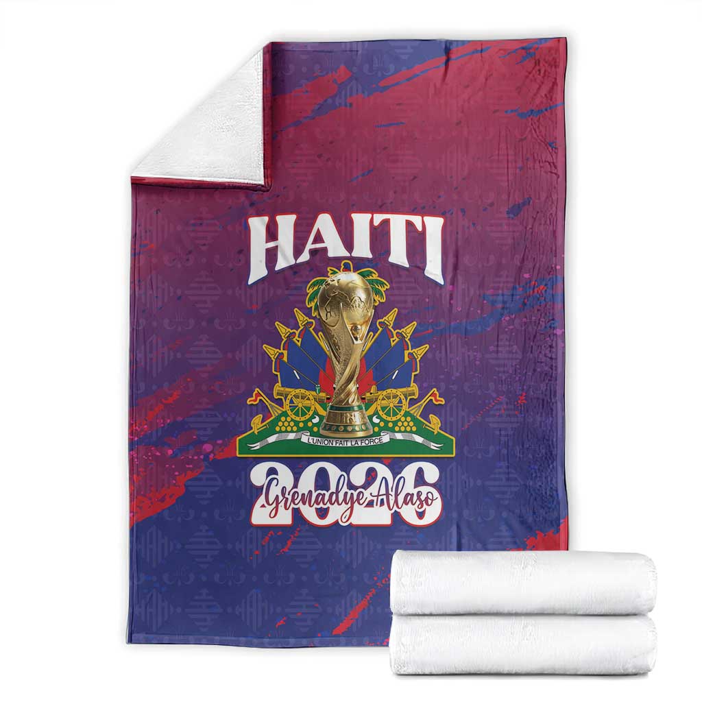 Afro-Haiti Football Blanket 2026 Nou Retounen Anko - African Pride