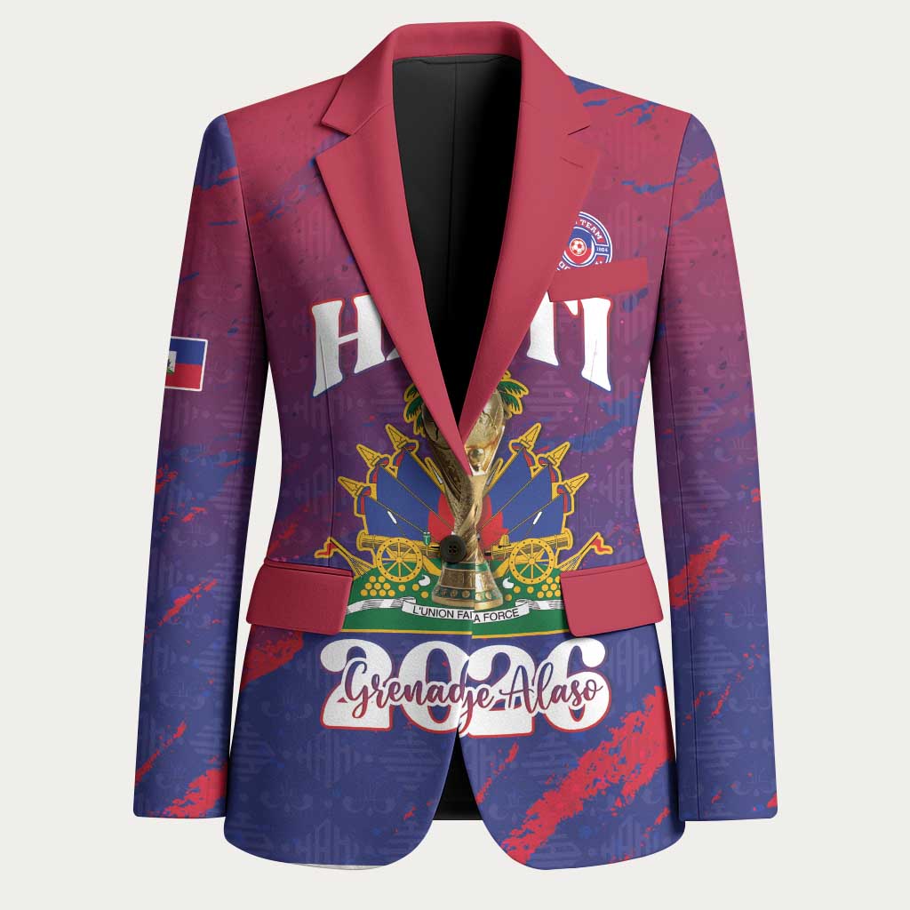 Personalized Afro-Haiti Football Blazer 2026 Nou Retounen Anko - African Pride