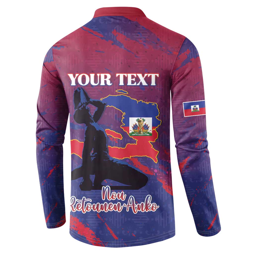 Personalized Afro-Haiti Football Button Sweatshirt 2026 Nou Retounen Anko