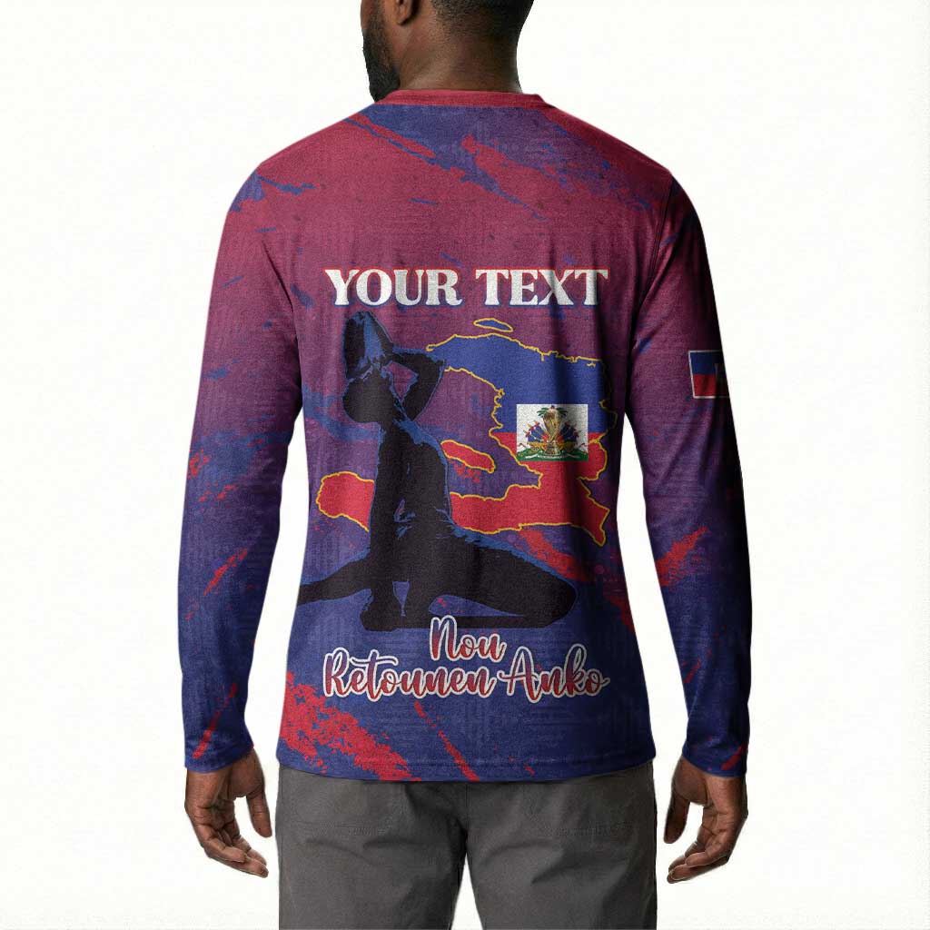 Personalized Afro-Haiti Football Button Sweatshirt 2026 Nou Retounen Anko