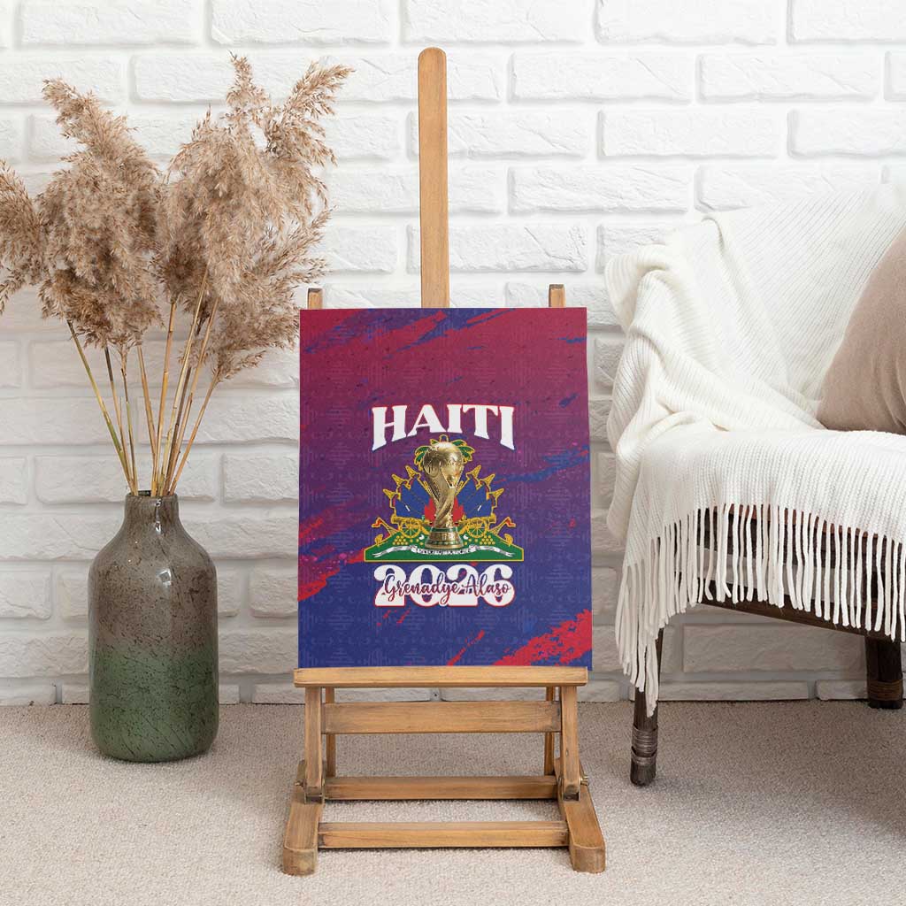 Afro-Haiti Football Canvas Wall Art 2026 Nou Retounen Anko - African Pride
