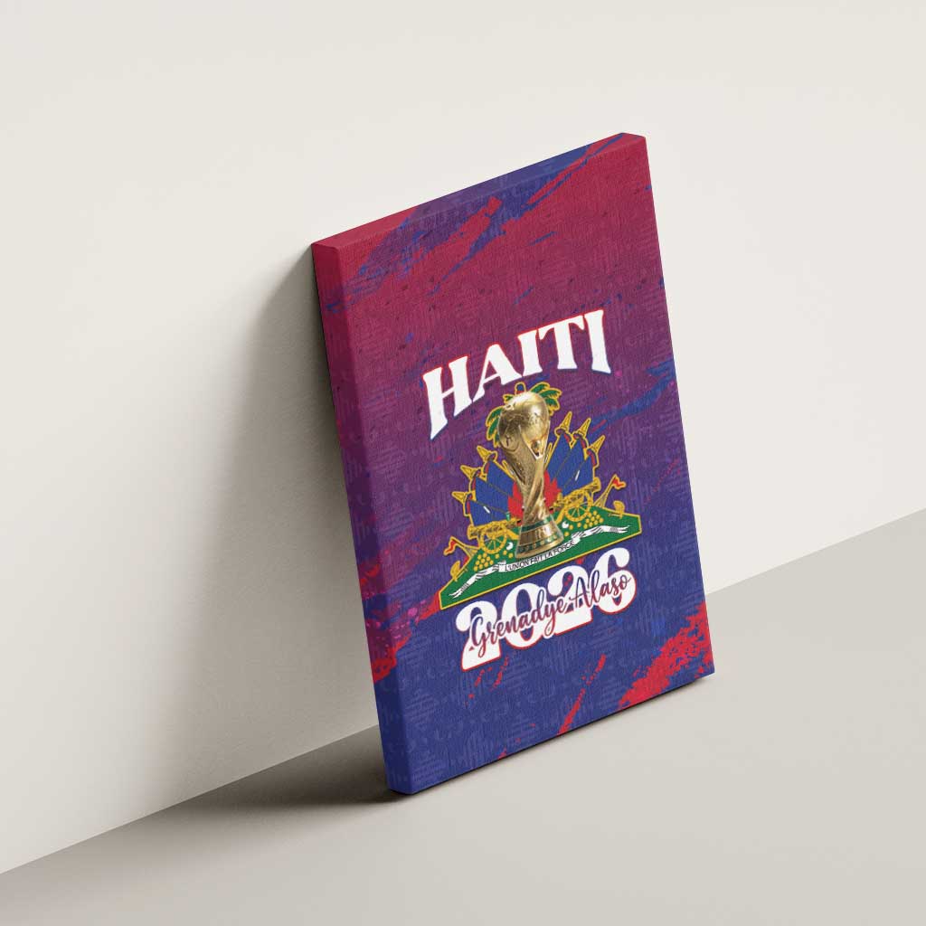 Afro-Haiti Football Canvas Wall Art 2026 Nou Retounen Anko - African Pride