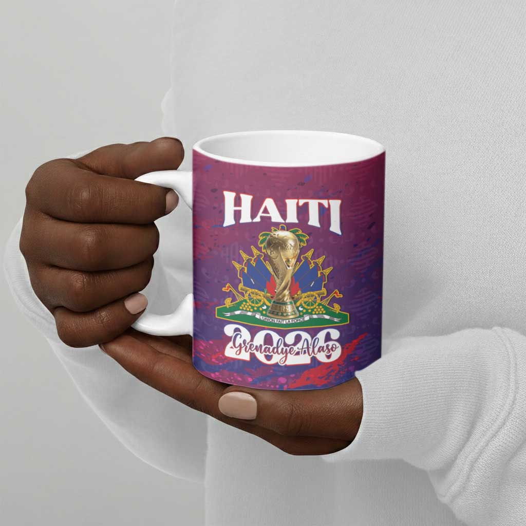 Personalized Afro-Haiti Football Ceramic Mug 2026 Nou Retounen Anko - African Pride