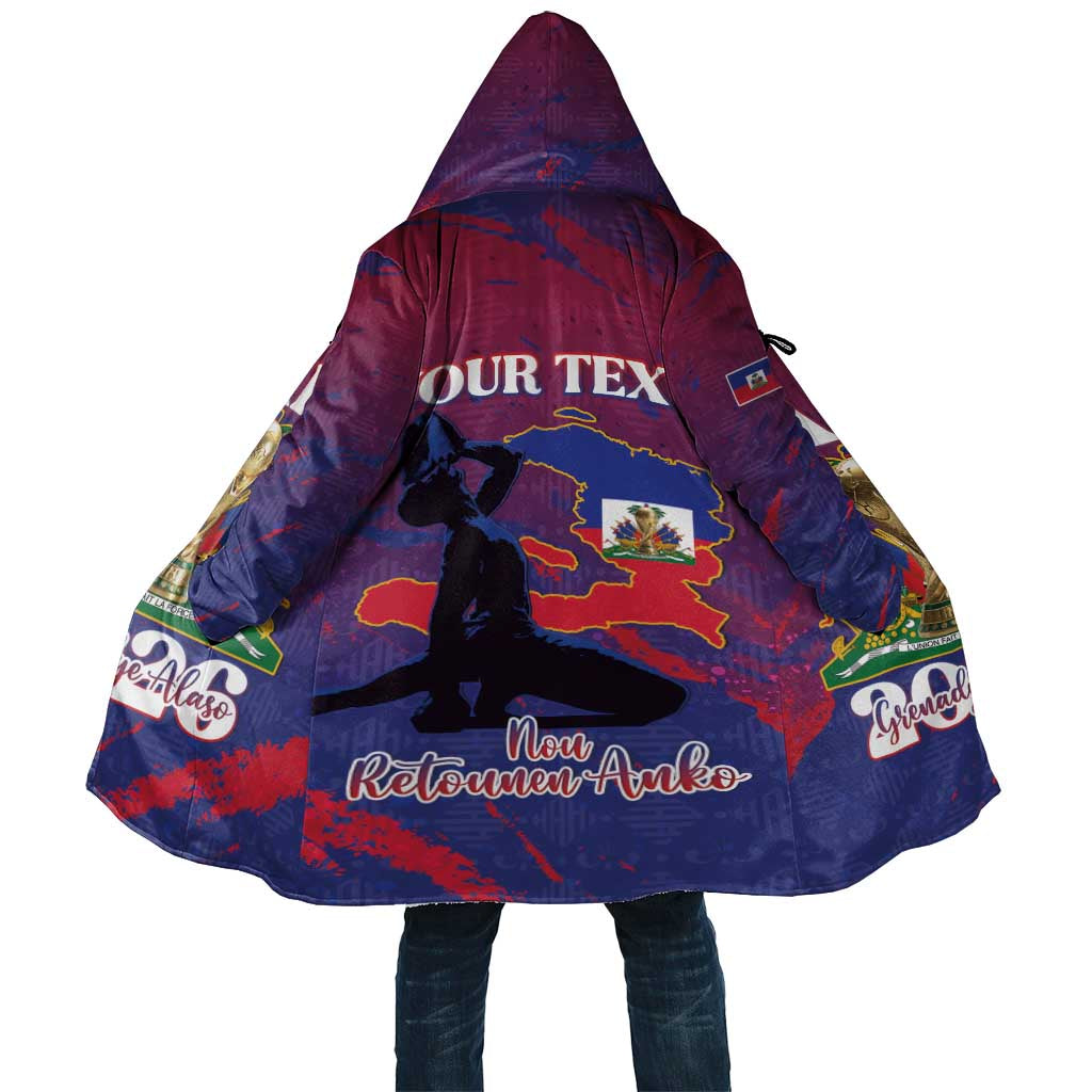 Personalized Afro-Haiti Football Cloak 2026 Nou Retounen Anko - African Pride