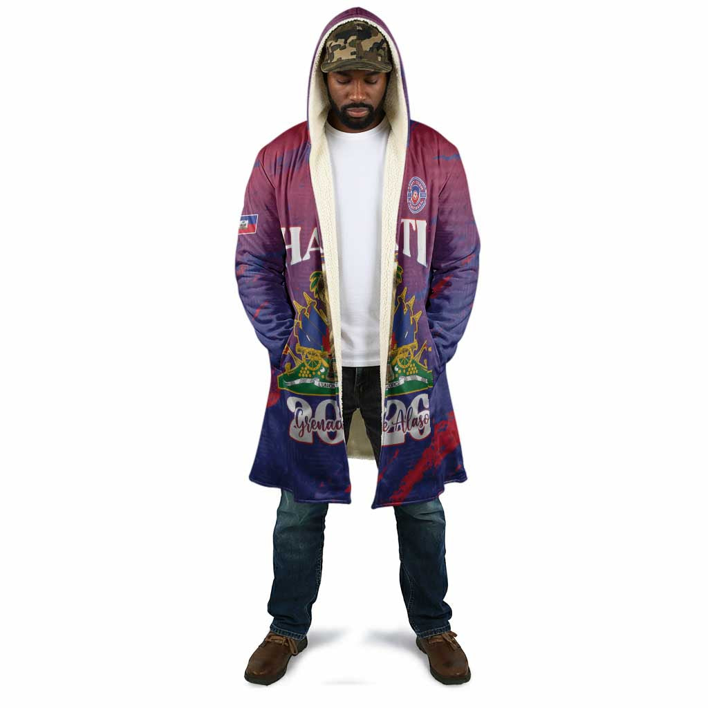 Personalized Afro-Haiti Football Cloak 2026 Nou Retounen Anko - African Pride
