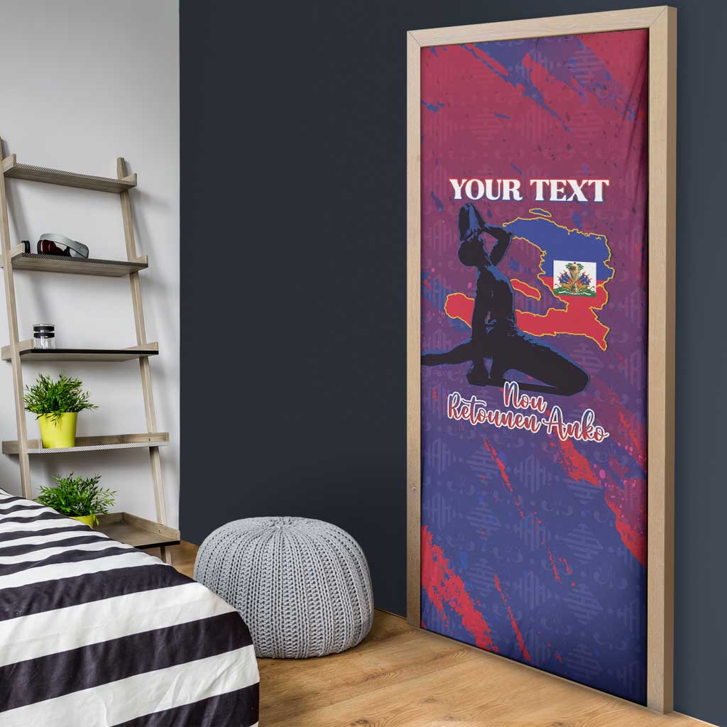 Personalized Afro-Haiti Football Door Cover 2026 Nou Retounen Anko - African Pride
