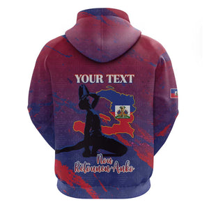 Personalized Afro-Haiti Football Hoodie 2026 Nou Retounen Anko - African Pride