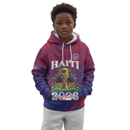 Personalized Afro-Haiti Football Kid Hoodie 2026 Nou Retounen Anko - African Pride