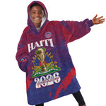 Personalized Afro-Haiti Football Kid Wearable Blanket Hoodie 2026 Nou Retounen Anko - African Pride