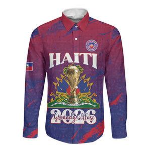 Personalized Afro-Haiti Football Long Sleeve Button Shirt 2026 Nou Retounen Anko - African Pride