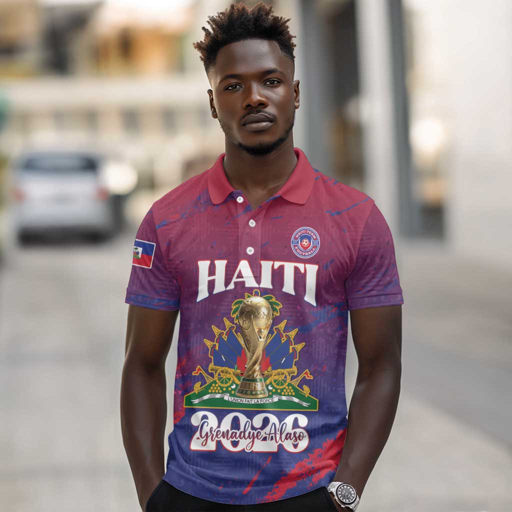 Personalized Afro-Haiti Football Polo Shirt 2026 Nou Retounen Anko LT15
