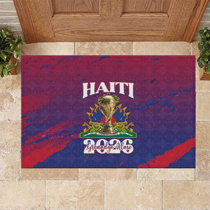 Afro-Haiti Football Rubber Doormat 2026 Nou Retounen Anko - African Pride