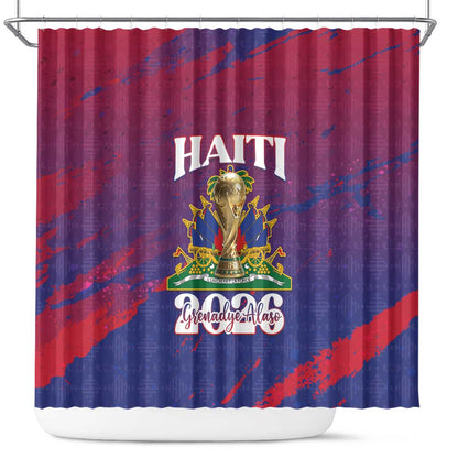 Afro-Haiti Football Shower Curtain 2026 Nou Retounen Anko - African Pride