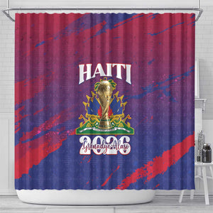 Afro-Haiti Football Shower Curtain 2026 Nou Retounen Anko - African Pride