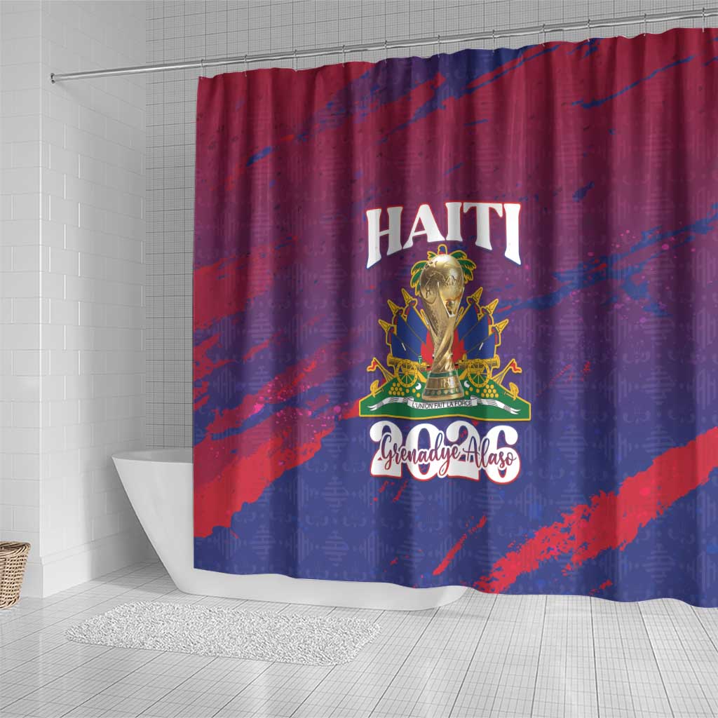 Afro-Haiti Football Shower Curtain 2026 Nou Retounen Anko - African Pride