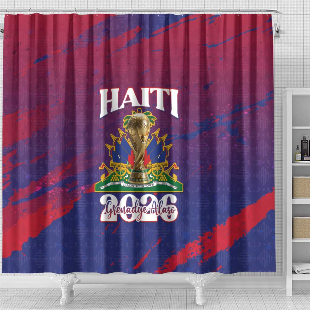 Afro-Haiti Football Shower Curtain 2026 Nou Retounen Anko - African Pride
