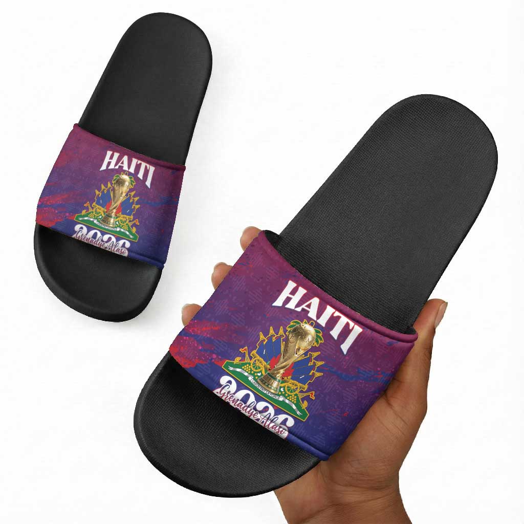Afro-Haiti Football Slide Sandals 2026 Nou Retounen Anko - African Pride
